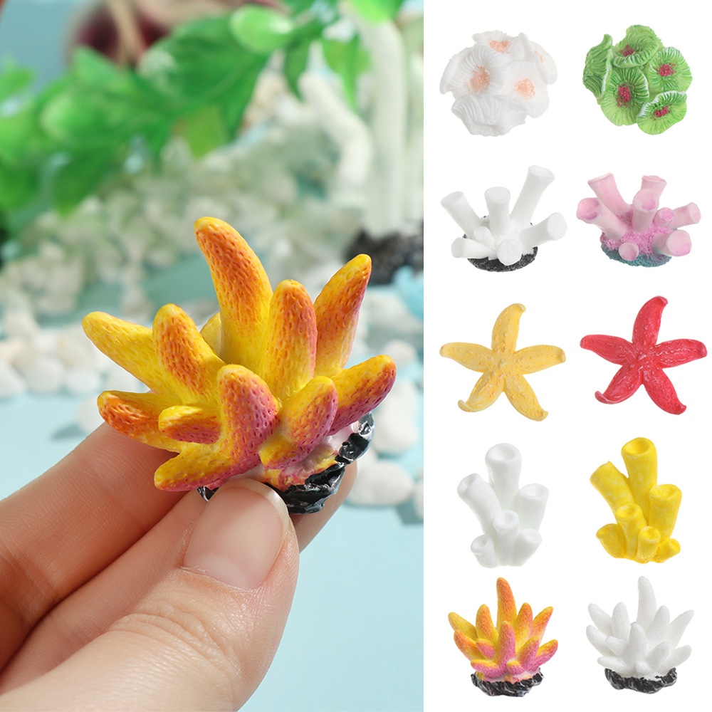 Reef Aquarium - Kunstmatige Koraal Aquarium Ornamenten Simulatie Zeester