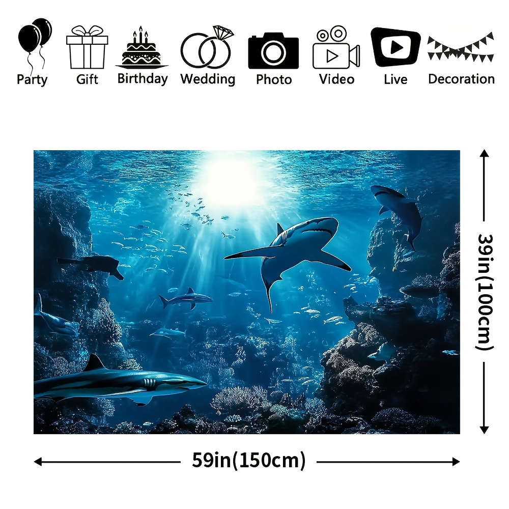 Majestueus diepzeehaai wandtap - Marine Aquarium recensie en prijs