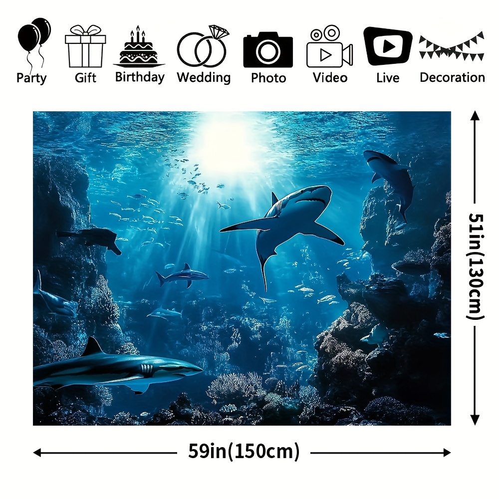 Majestueus diepzeehaai wandtap - Marine Aquarium recensie en prijs