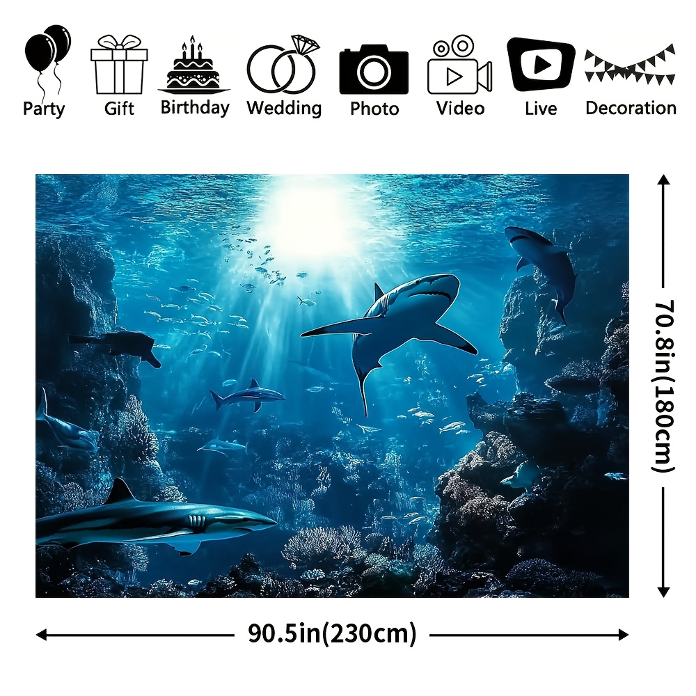 Majestueus diepzeehaai wandtap - Marine Aquarium recensie en prijs